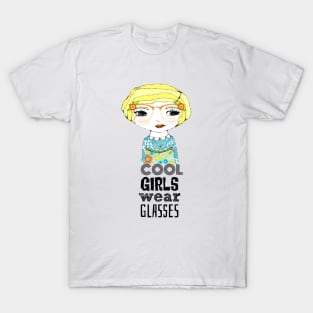 Cool Girls Wear Glasses -- Tolley T-Shirt